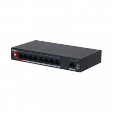 Dahua DH-PFS3009-8ET1GT-96 9-портовый неуправляемый настольный коммутатор с 8-портовым PoE