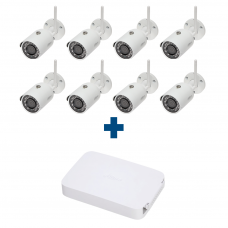 Комплект IP 8 уличных Wi-Fi камер Dahua IPC-HFW1120SP-W